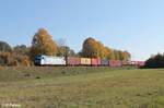 bls-cargo-deutschland-gmbh/634062/187-001-zieht-ein-containerzug-gen 187 001 zieht ein Containerzug gen Norden bei Himmelstadt. 13.10.18