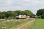 ERS Railways/433396/es64-f4-203-zieht-einen-containerzug ES64 F4 203 zieht einen Containerzug bei der Stromkreistrennstelle Bischofsheim. 22.05.15