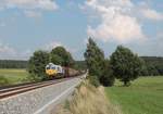 Euro Cargo Rail/574020/077-032-6-zieht-die-umgeleitete-schwandorfer 077 032-6 zieht die Umgeleitete Schwandorfer Übergabe EK56014 Schwandorf - Nürnberg bei Naabdemenreuth. 15.08.17