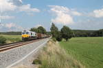 Euro Cargo Rail/574021/077-032-6-zieht-die-umgeleitete-schwandorfer 077 032-6 zieht die Umgeleitete Schwandorfer Übergabe EK56014 Schwandorf - Nürnberg bei Naabdemenreuth. 15.08.17