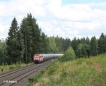 420 12 alias 223 032 mit einem nagelneuen Kesselzug aus Ingolstadt nach cheb kurz vor Pechbrunn.