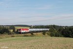 EVB/515861/223-034-mit-einem-kesselzug-auf 223 034 mit einem Kesselzug auf dem Seußener Viadukt auf dem Weg nach Regensburg. 28.08.16