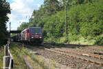 hsl-logistik-gmbh-3/833583/186-383-mit-einem-leeren-autotransportzug 186 383 mit einem leeren Autotransportzug in Ochenbruck. 19.09.23