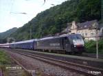 mrce-mitsui-rail-capital-europe/42979/e189-092-zieht-ein-nachtzug-durch E189 092 zieht ein Nachtzug durch Bacharach. 26.07.08