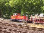 Lok II zieht ein Rhrenzug aus der Abstellgruppe in Dsseldorf-Hamm.