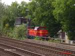 Eine Lok der NE steht in Dsseldorf-Hamm und wartet auf neue Aufgaben. 03.08.06