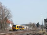 Oberpfalzbahn/489521/1648-204--704-verlaesst-pechbrunn 1648 204 / 704 verlässt Pechbrunn als OPB 79722 Regensburg - Marktredwitz. 02.04.16