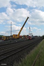 OHE Osthannoversche Eisenbahnen AG/507013/270082-und-der-100-tonnen-krahn 270082 und der 100 Tonnen Krahn. 10.06.16