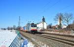 RailPool/726333/186-452-9-zieht-ein-klv-zug 186 452-9 zieht ein KLV ZUg bei Moosham in Richtung Passau. 13.02.21