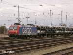 SBB Cargo Deutschland GmbH/35583/482-007-2-erreicht-eisenhuettenstatd-mit-ein 482 007-2 erreicht Eisenhttenstatd mit ein HGK Ford-Autozug. 06.02.08