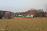 Vogtlandbahn/327810/vt-13--15-als-vbg74287 VT 13 + 15 als VBG74287 Marktredwitz - Regensburg bei Oberteich. 02.03.14