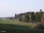 Links und Rechts der Strecke Interessante Fotostelle im Allg�u zwischen Memmingen und Kempten bei H�selstall