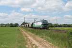 european-locomotive-leasing-ell/430814/193-225-mit-einem-getreidezug-bei 193 225 mit einem Getreidezug bei der Stromkreistrennstelle Bischofsheim. 20.05.15