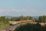 ER20-03 und 02 ziehen den Wiesau Containerzug aus Wiesau nach Hof bei Unterthölau. 11.05.18