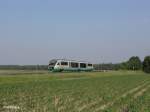 VT15 auf dem Weg nach Hof bei Oberteich. 26.06.10