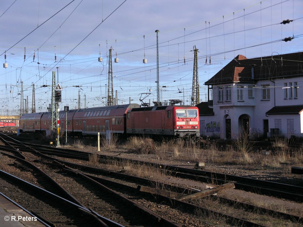 143 859-7 verlsst Leipzig HBF mit den RE 130 26759 Zwickau (Sachsen) HBF
26.12.09