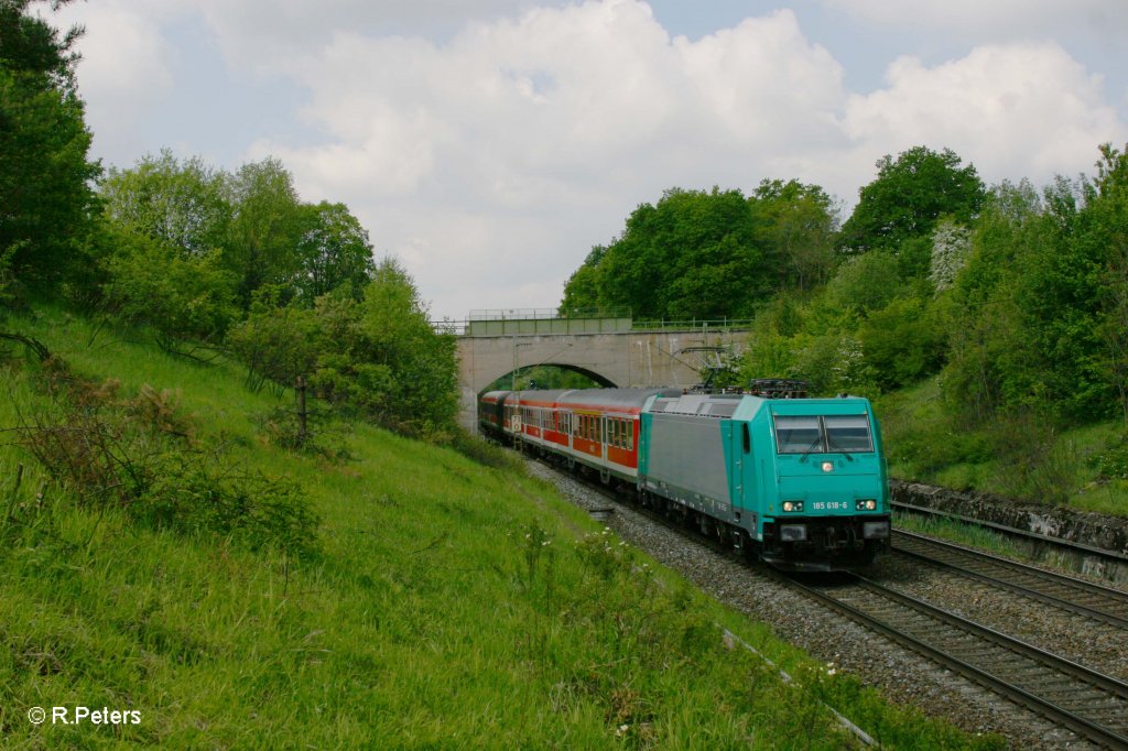 185 618-4 mit S3 39327 nach Neumarkt(Oberpfalz bei Postbauer-Heng. 13.05.11