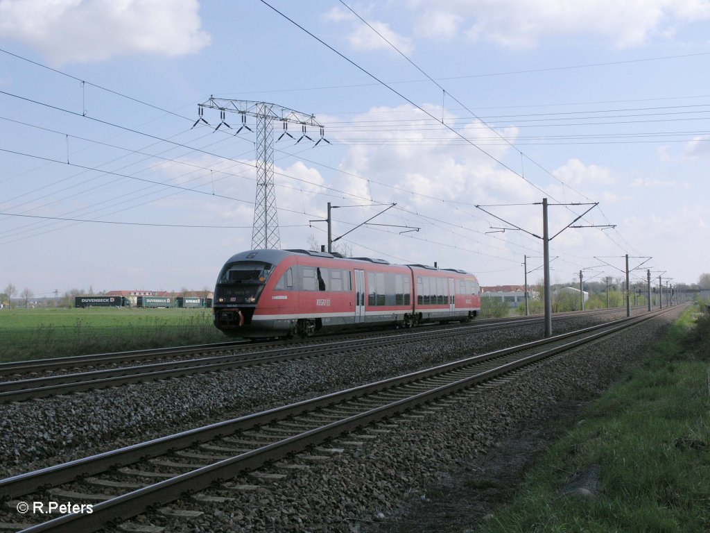 642 047-5 als RB26363 Meien – Leipzig HBF bei Borsdorf. 16.04.11
