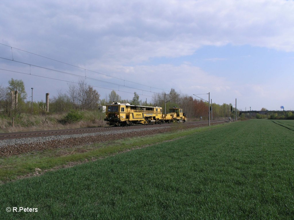 Baufahrzeug bei Podelwitz.