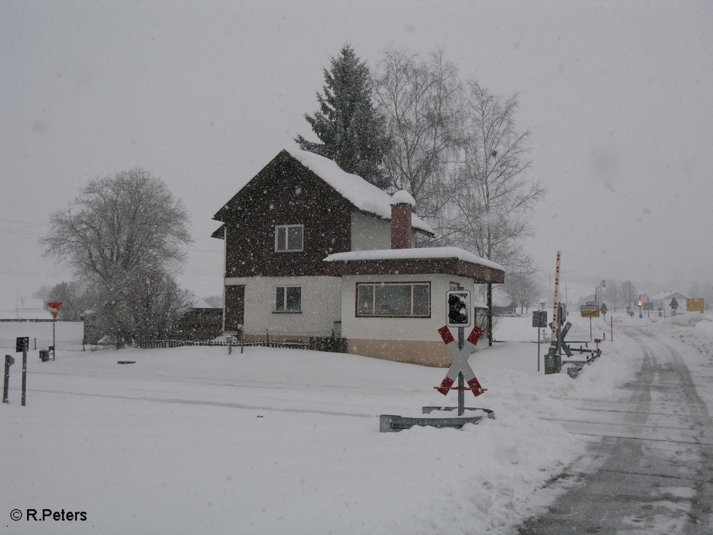 Das Bahnwrterhuschen von Flecken. 24.02.09