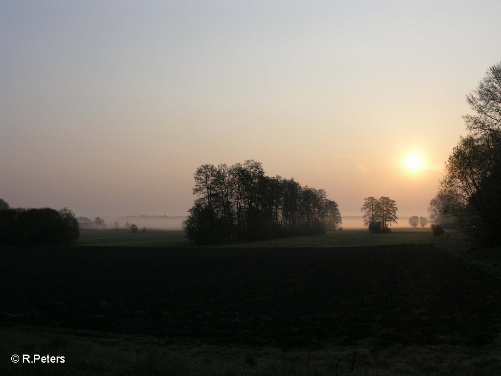 Sonnenaufgang bei Lawitz/Neuzelle. 19.04.11