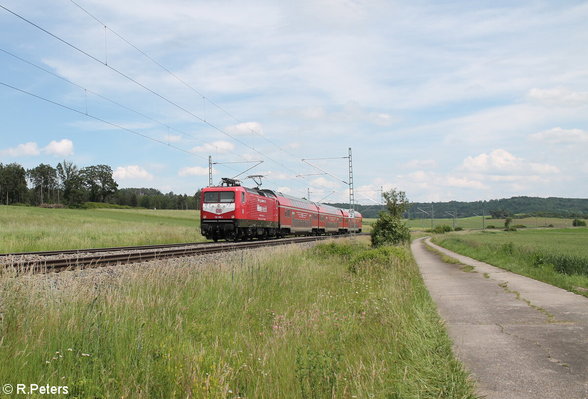 112 139-1 als GoAhead RE80 Ersatzzug 70222 Treuchtlingen - Würzburg bei Oberdachstetten. 08.06.24