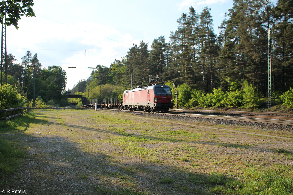 1293 189-7 zieht mit einem gemischten Güterzug durch Ochenbruck.12.05.24