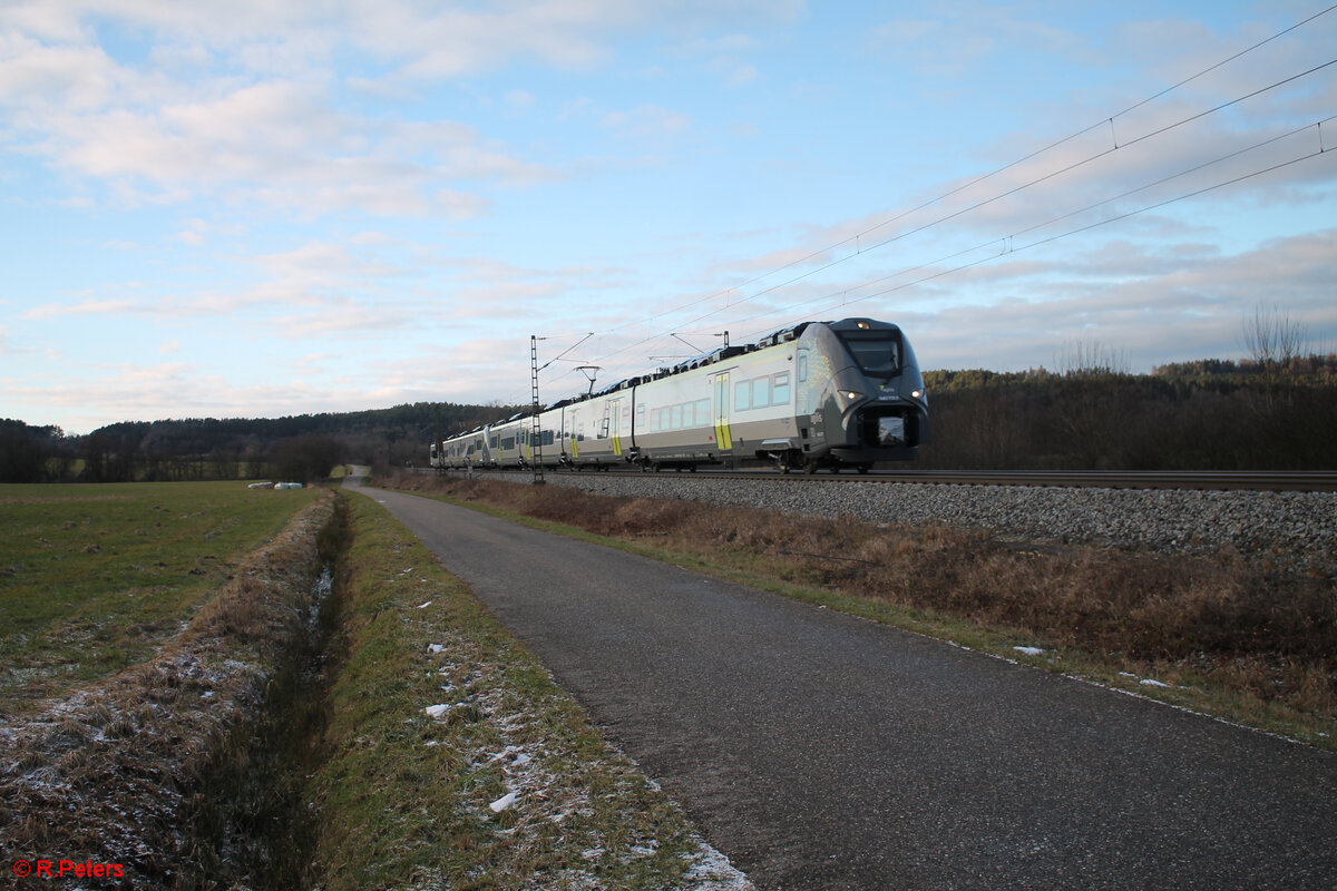 1463 717 als RE50 RE50 63069 Nürnberg - Plattling bei Pölling. 11.01.25