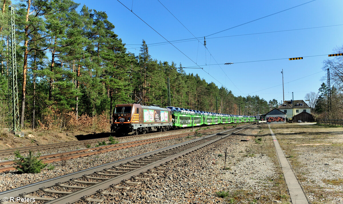 187 537  Gebt den Kindern das Kommando  mit dem Hödlmayer Mercedes Autotransportzug in Ochenbruck. 09.03.24