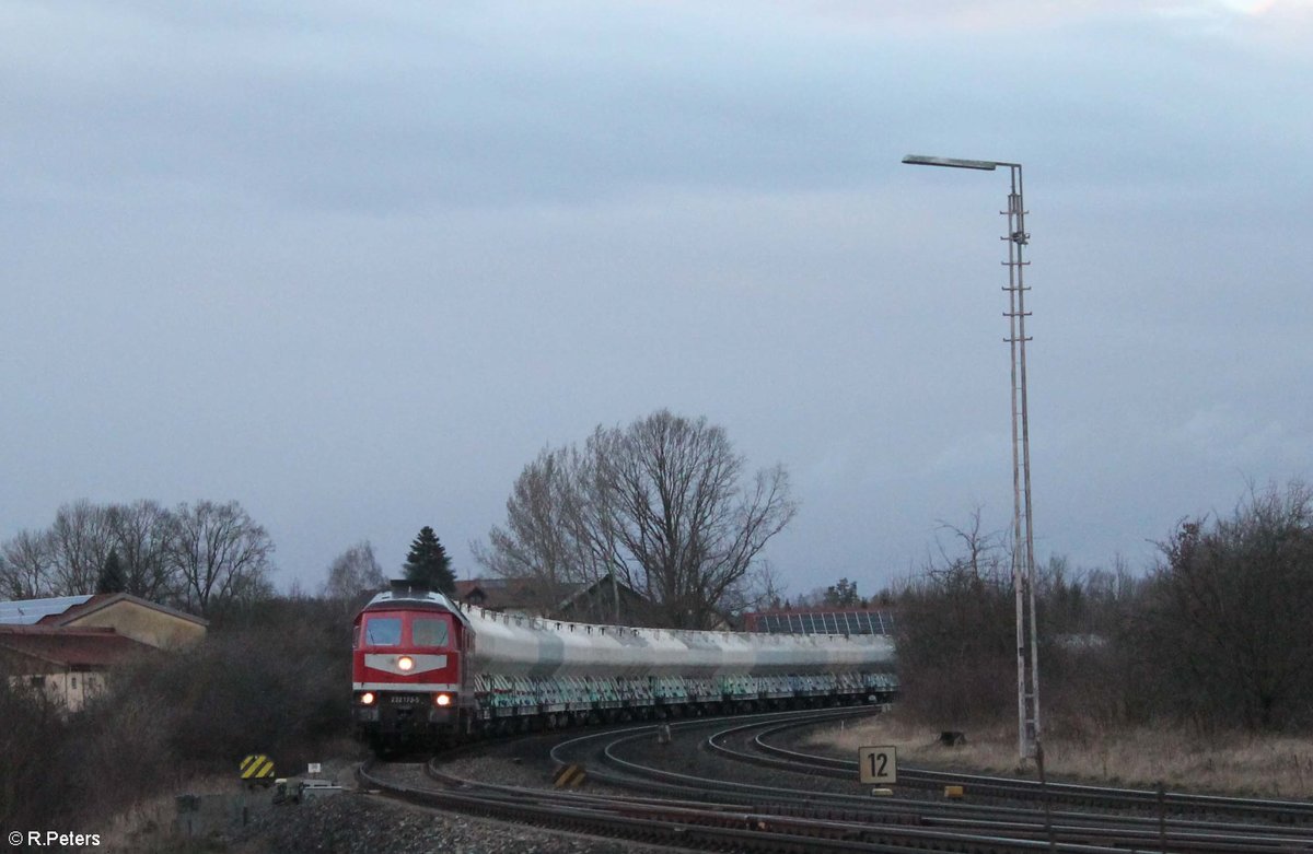 232 173 TRG mit dem DGS 95028 nach Schwandorf/Oberfalz bei der Einfahrt in Wiesau. 12.03.20