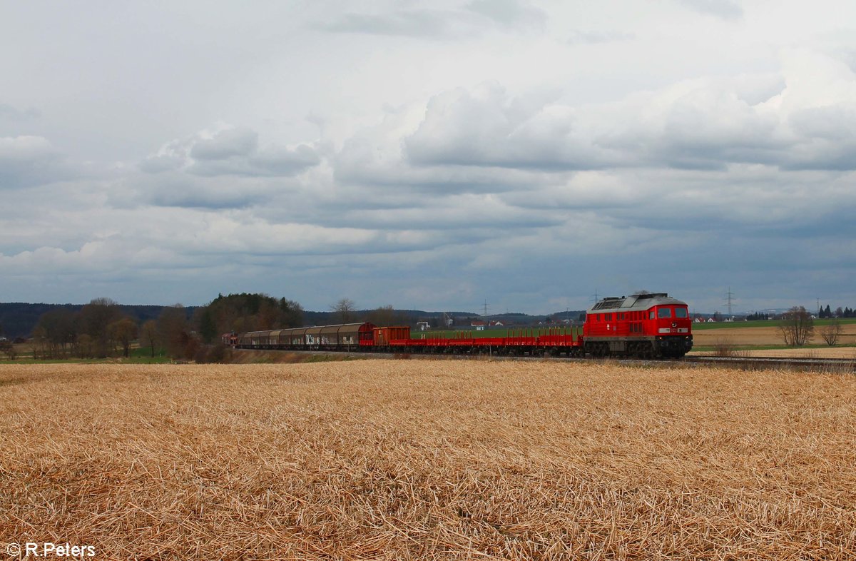 232 703 zog am 14.03.20 den EZ 51819 Rumänien Shuttel ab Schwandorf bis Regensburg wo dann eine E-Lok von Lokomotion den Zug übernahm, aufgenommen zwischen Regenstauf und Regensburg.