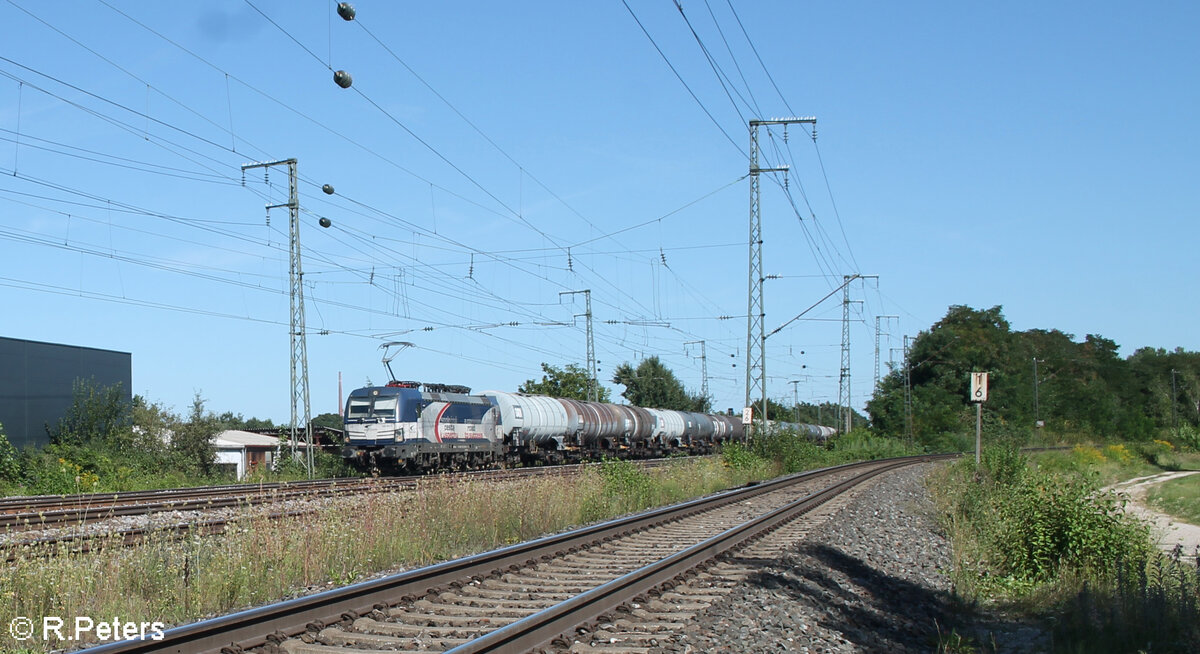 383 203-7  Patrick zieht mit einem Kesselzug durch Nürnberg Hohe Marter. 11.08.24