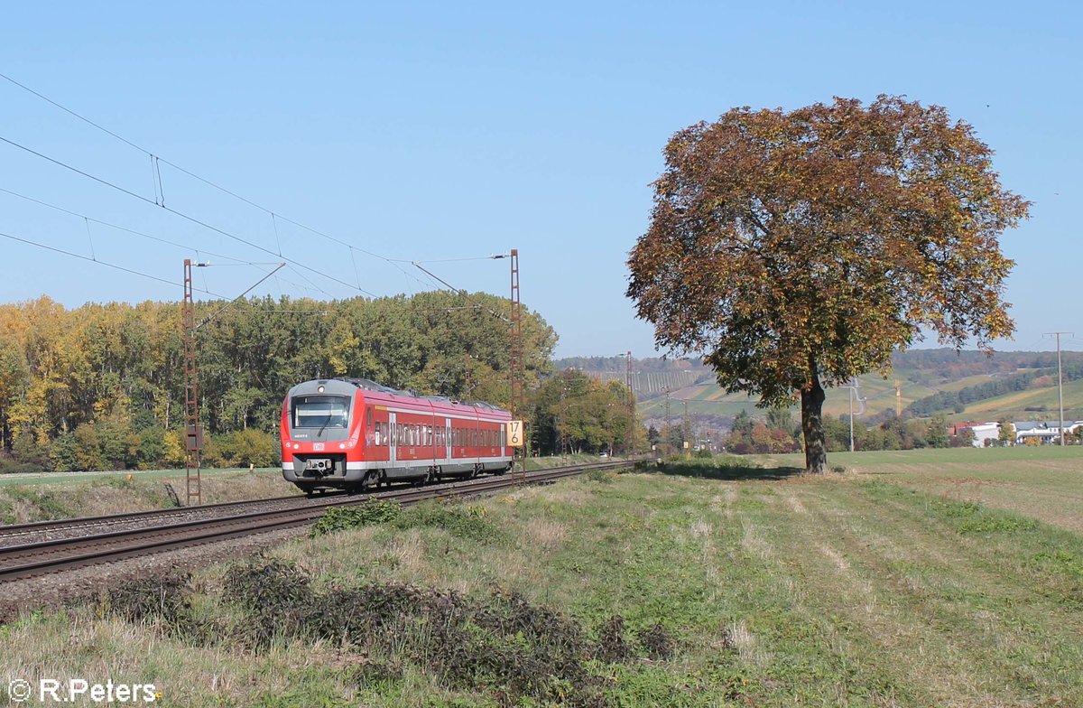 440 317-6 als RB58035/58037 Sterbfritz - Schweinfurt/Bamberg bei Retzbach-Zellingen. 13.10.18