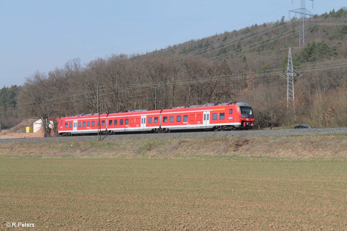 440 326-7 als RB 58028 Würzburg - Gemünden bei Harbach. 16.03.17