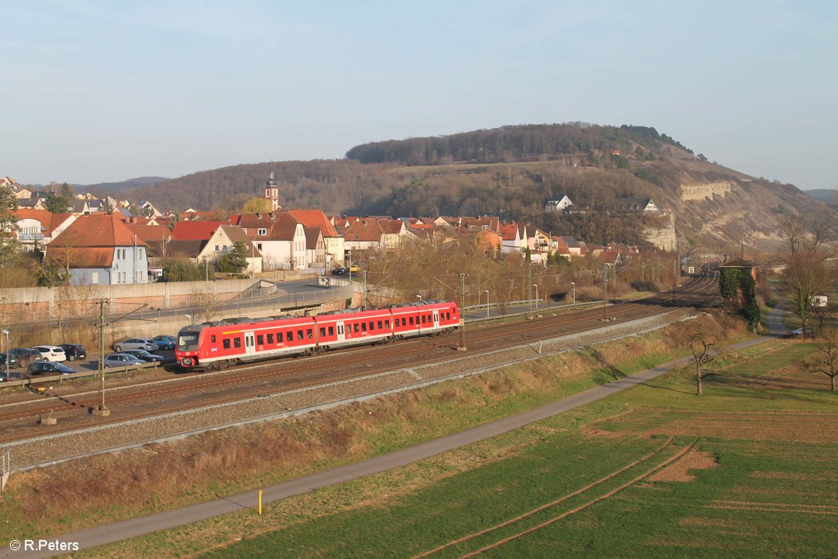 440 809-2 rollt als RB 58054 Bamberg - Jossa in Retzbach-Zellingen ein. 16.03.17