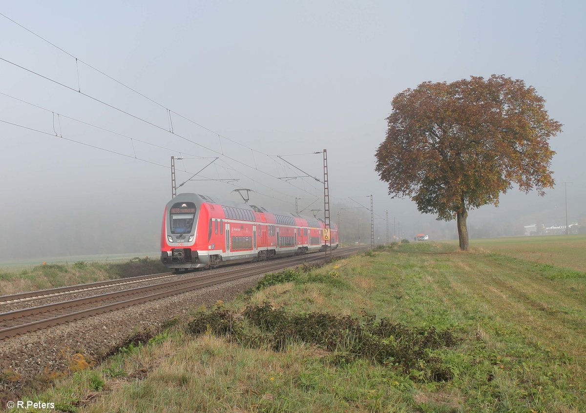 445 050-8 als RE 55 RE4647 Frankfurt/Main - Bamberg kurz vor Retzbach-Zellingen. 13.10.18