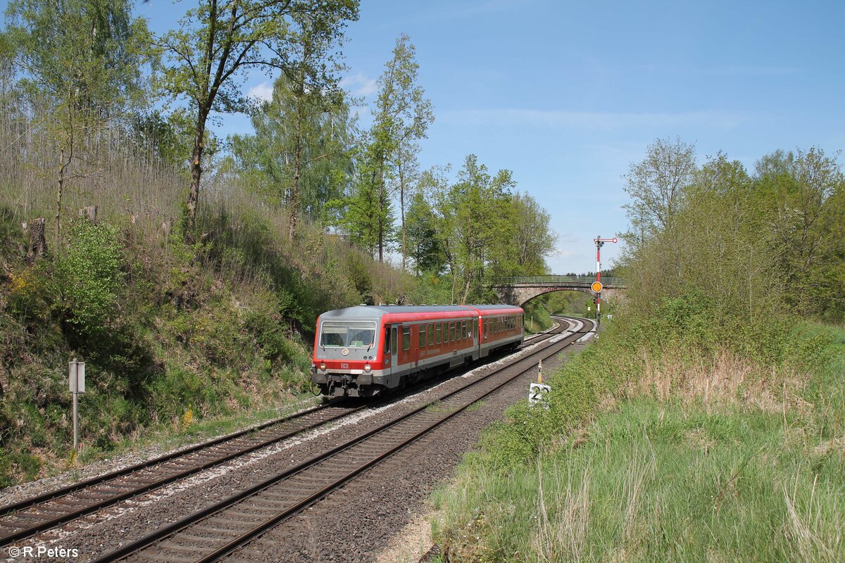 628 568 auf Überführungsfahrt von Hof nach Mühldorf am Inn bei Reuth bei Erbendorf. 13.05.22