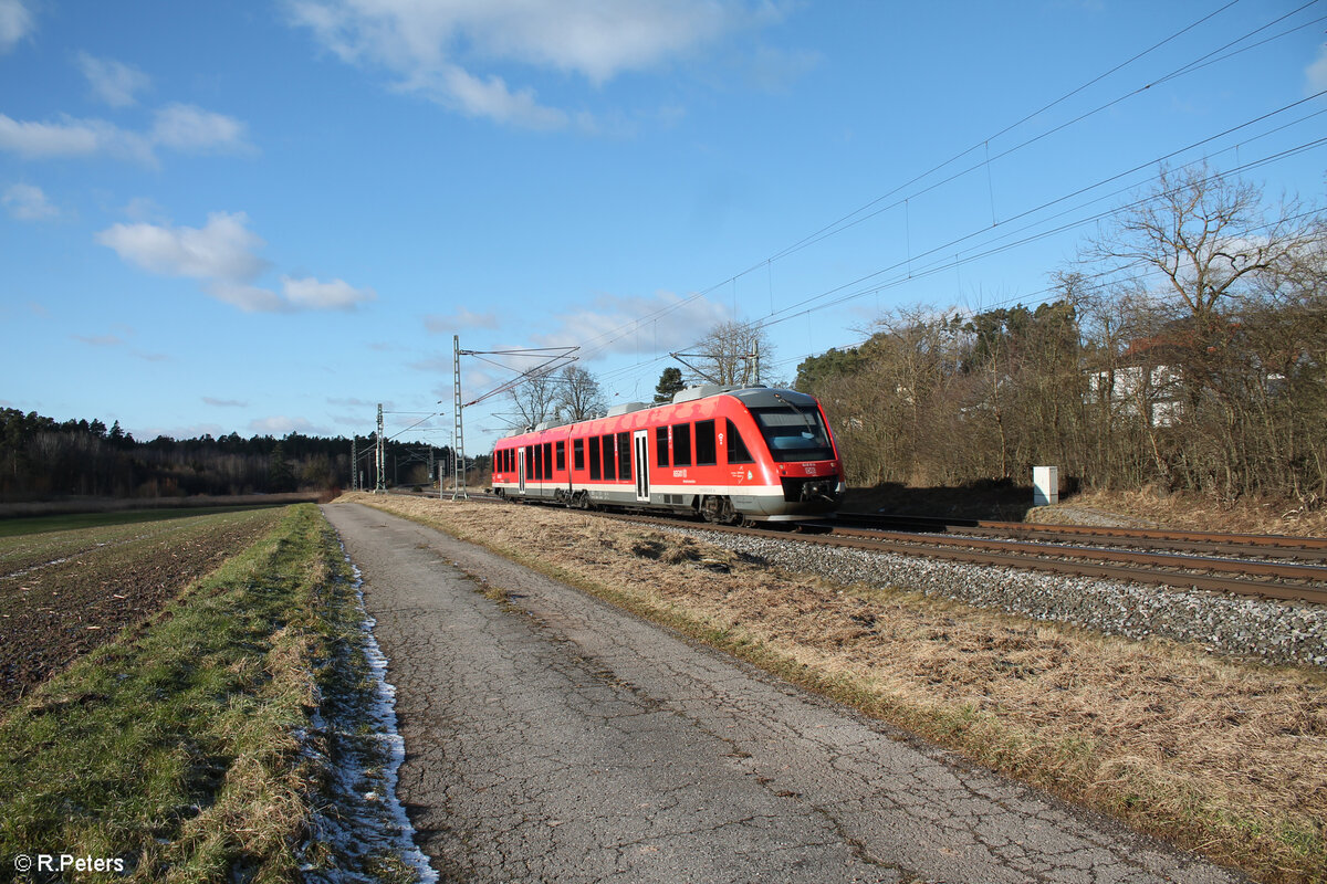 648 814 auf Tankfahrt von Markt Breit nach Ansbach bei Kesselfeld. 12.01.25