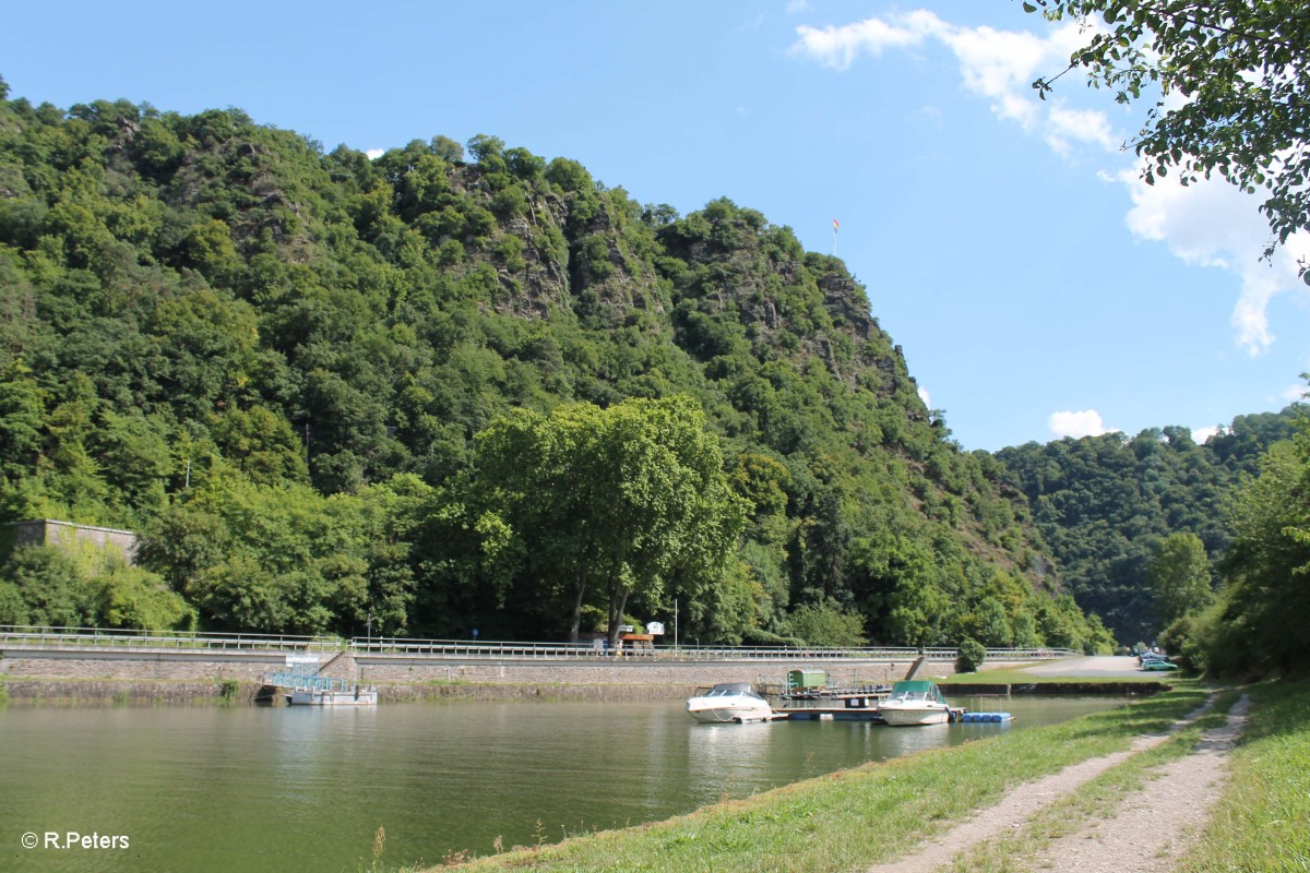 Blick auf den Loreleyfelsen