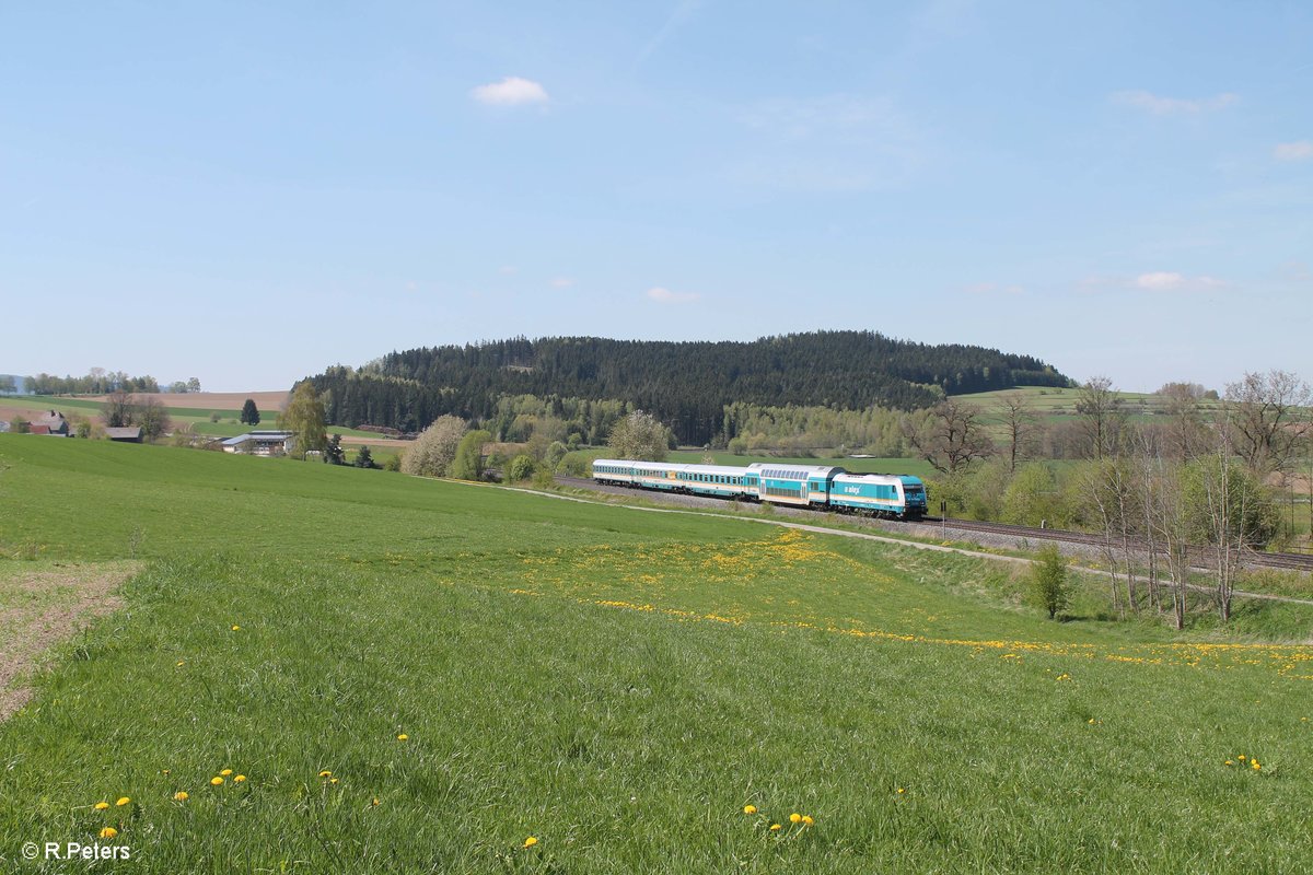 Ein Alex zieht durch die herrliche Frühlingslandschaft der Oberpfalz gen München bei Lengenfeld. 10.05.17
