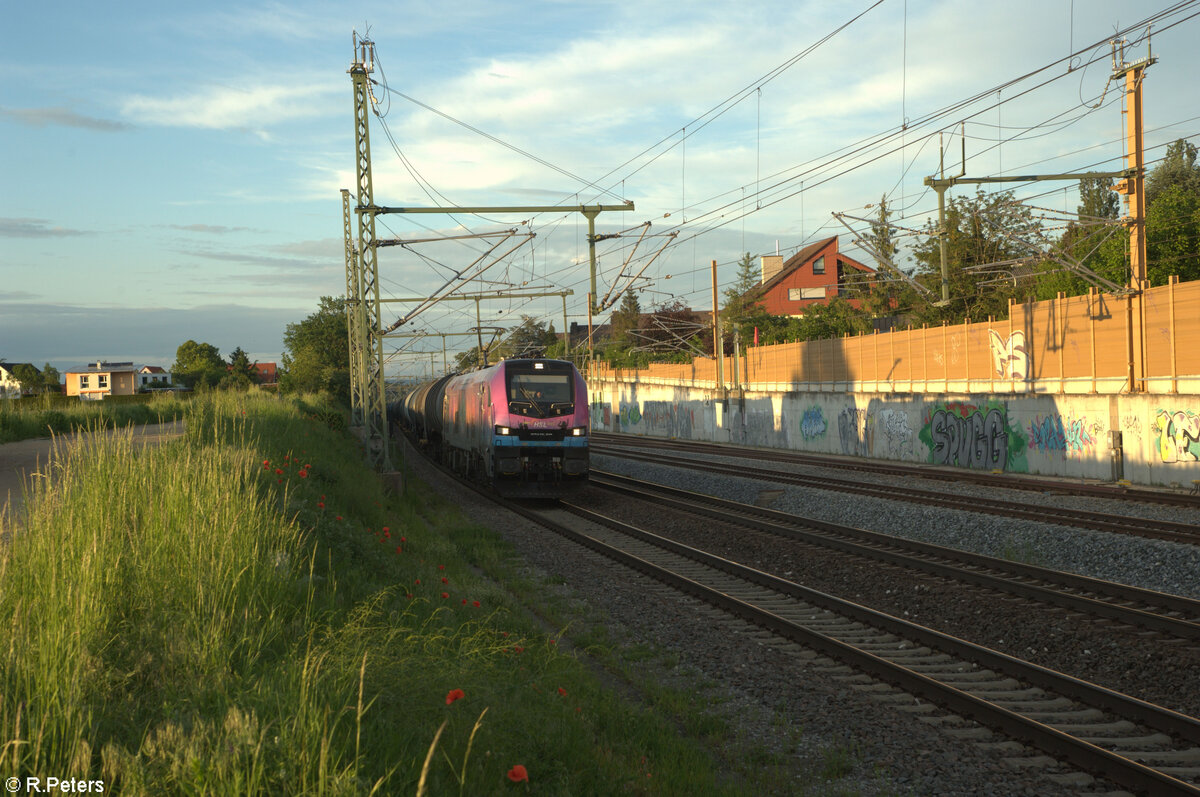 EURO9000 2019 307-8 „JubileeRider“ mit einem Kesselzug bei Fürth Unterfarrnbach. 18.05.24