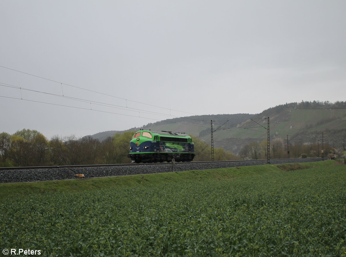 MY1155  Weihnachtslok  lz unterwegs nach Süden bei Himmelstadt. 28.03.24