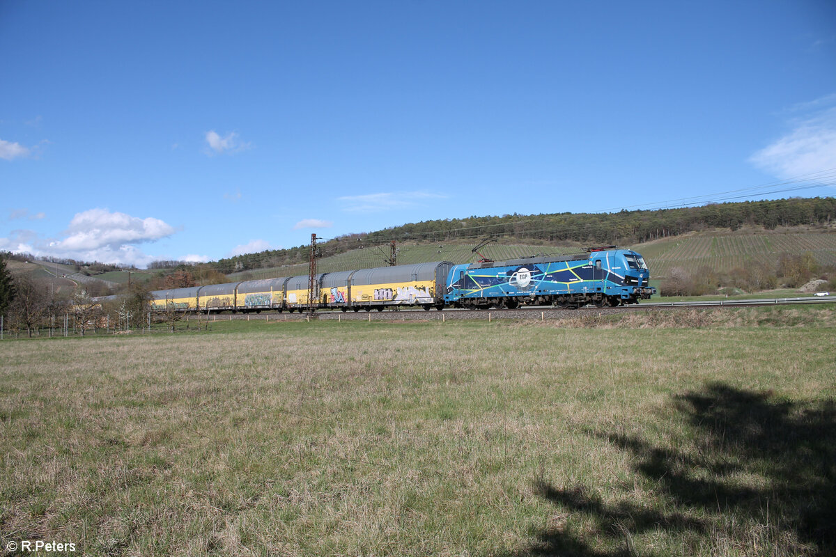 Notschuss auf EGP 192 103 mit ihrem ARS Altmannzug nach MIH?? bei Himmelstadt Südwärts 28.03.24