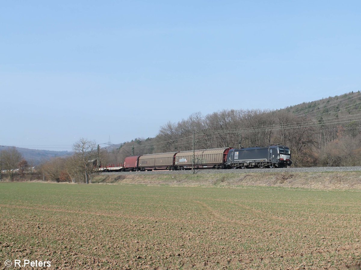 X4E 612 alias 193 612-9 zieht ein gemischten Güterzug durchs Maintal. 16.03.17