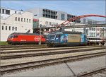 Ein besonderer Gast l�sst den Bahnhof im Nachbarland vermuten.