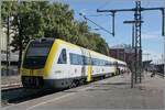 Obwohl die Hochrheinbahn zur Zeit baustellenbedingt im SEV betrieben wird, diesen zwischen Singen und Erzingen weiterhin DB 612 Triebz�ge. 
Im Bild der DB 612 110 der als R3 3051 von Erzingen (Baden) in Singen angekommen ist.

7. Juli 2026