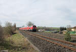 218 403-4 mit dem RE2 RE4856 München - Hof bei Schönfeld.