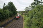 218 403-4 zieht bei Growendern den RE2 RE4852 Mnchen - Hof. 07.07.24
