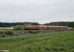 218 403-4 zieht am trocken gelegten Rechenweiher als RE2 RE4861 Hof - München vorbei.