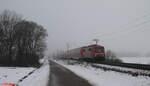 111 190-5 zieht den RE50 Nrnberg - Regensburg - Mnchen bei Plling. 09.12.23